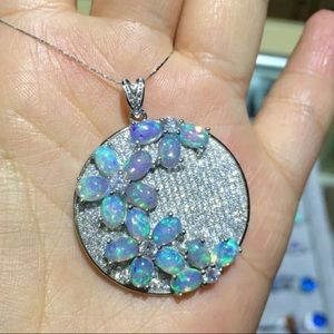 Natural Opal Pendant Necklace ✨